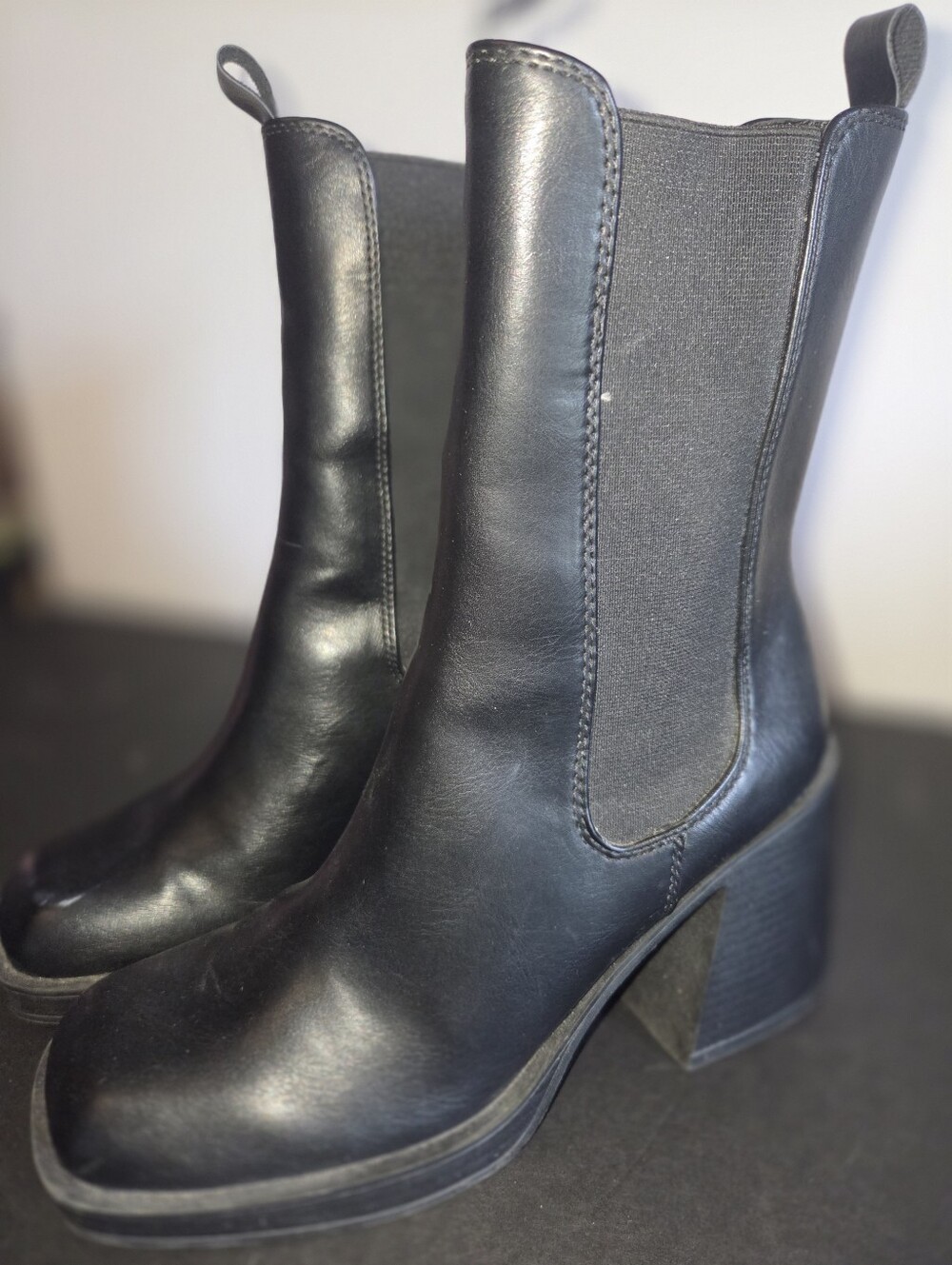 Black Women's Chelsea Boots - Classic Slip-On Style